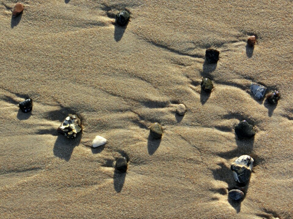 Beach stones sand
