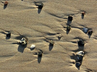 Beach stones sand