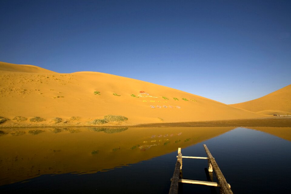 Badain jaran desert depths of the lake bataan lake the first stop