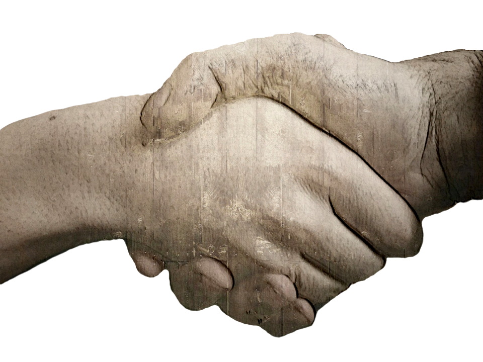 Hands grunge isolated
