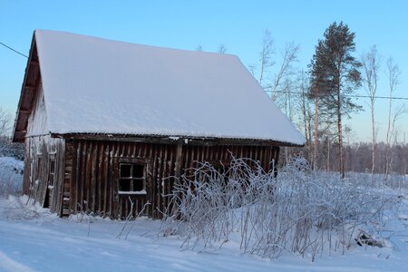The old log barn countryside abandoned log cabin