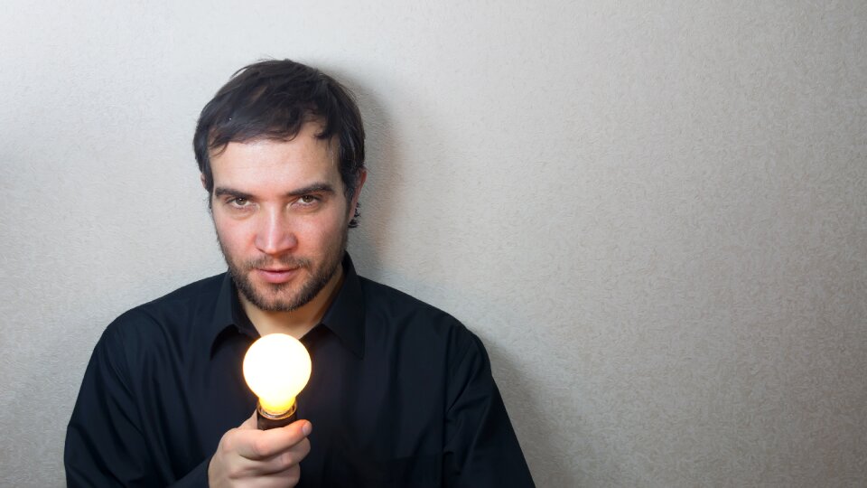 Bright burns man