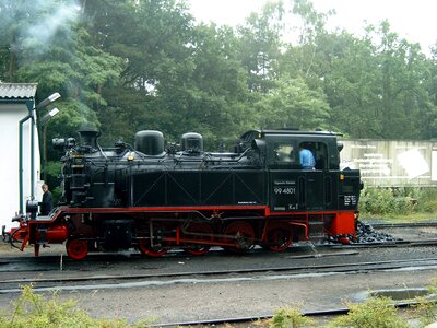 Steam locomotive historically smoke