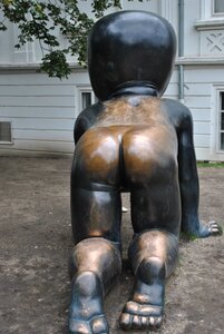 Sculpture ass brass photo