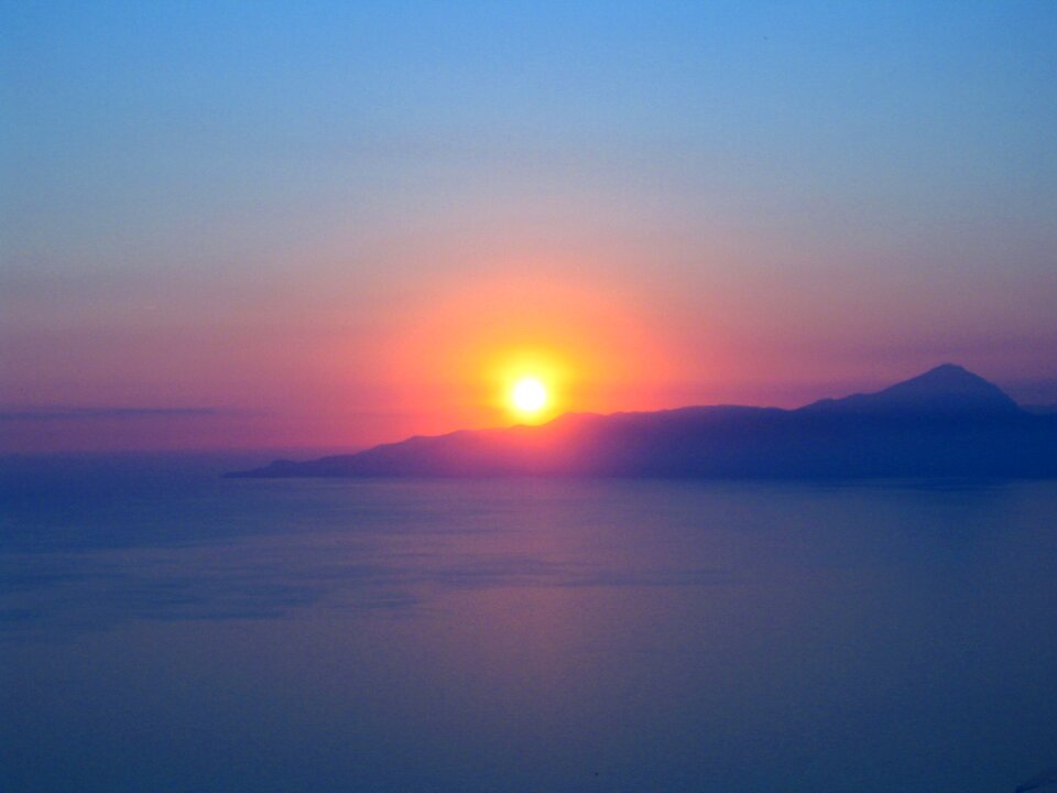 Sunset calabria sea