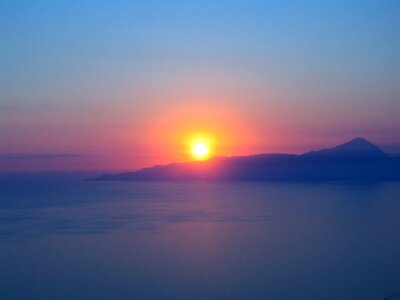 Sunset calabria sea photo