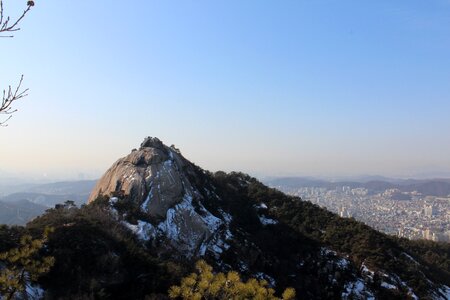 The city of san mountain bukhansan mountain