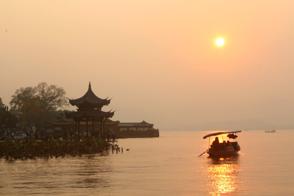 West lake sunset lake