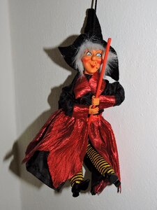 Broom hanging witch photo