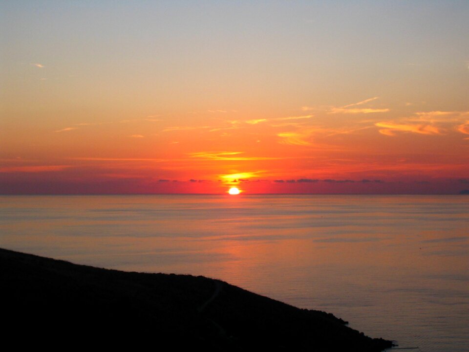 Calabria sunset sea
