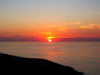 Calabria sunset sea photo