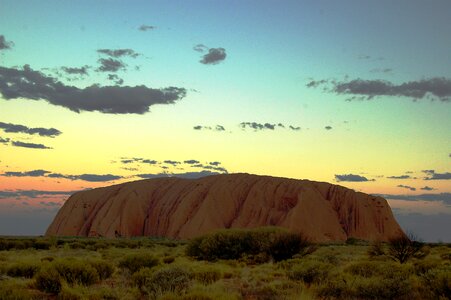 Outback dusk setting photo