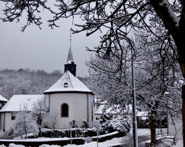 Winter landscape lellingen luxembourg photo