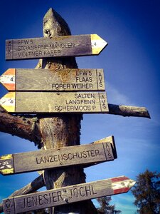 Walk road signs arrows photo