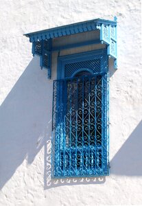 Historic center blue white walls