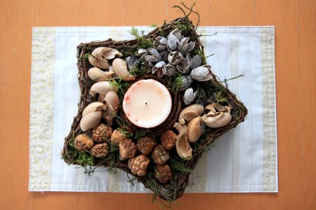 Advent wreath candle deco photo