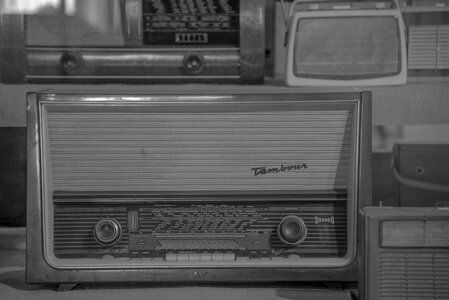 Old speakers retro photo