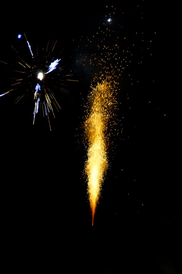 Night fireworks new year's day