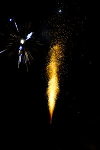 Night fireworks new year's day