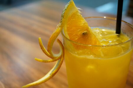 Afternoon tea orange juice summer drinks photo