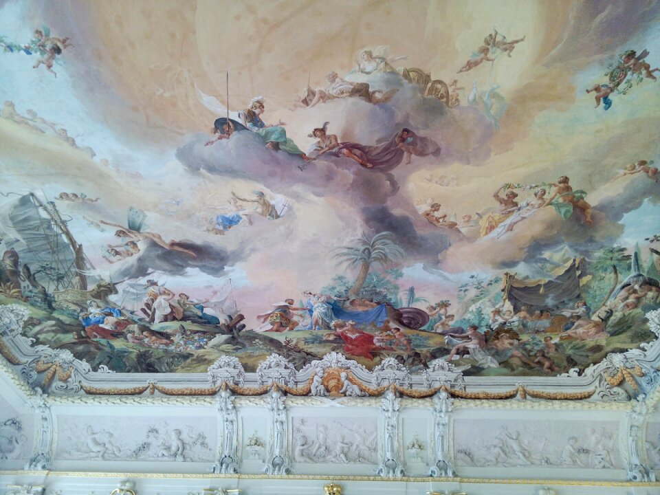 Unterschleissheim germany castle frescoes
