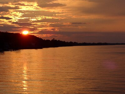 Lake nature sunset photo