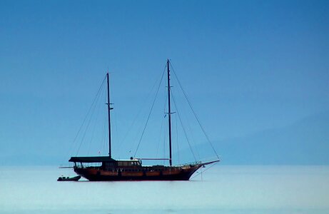Boat sailing ships corfu photo