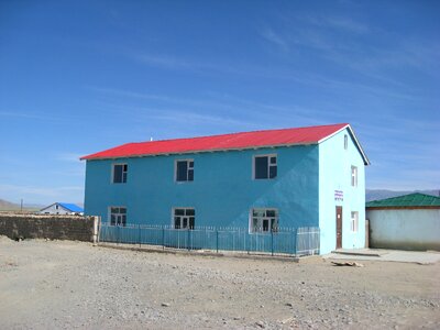 Steppe house painted