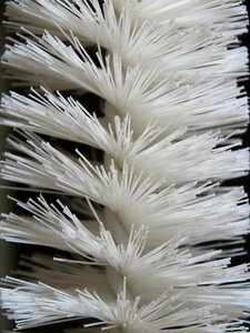 Spiral plastic threads white