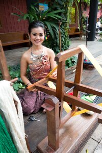 Spinning thailand woman
