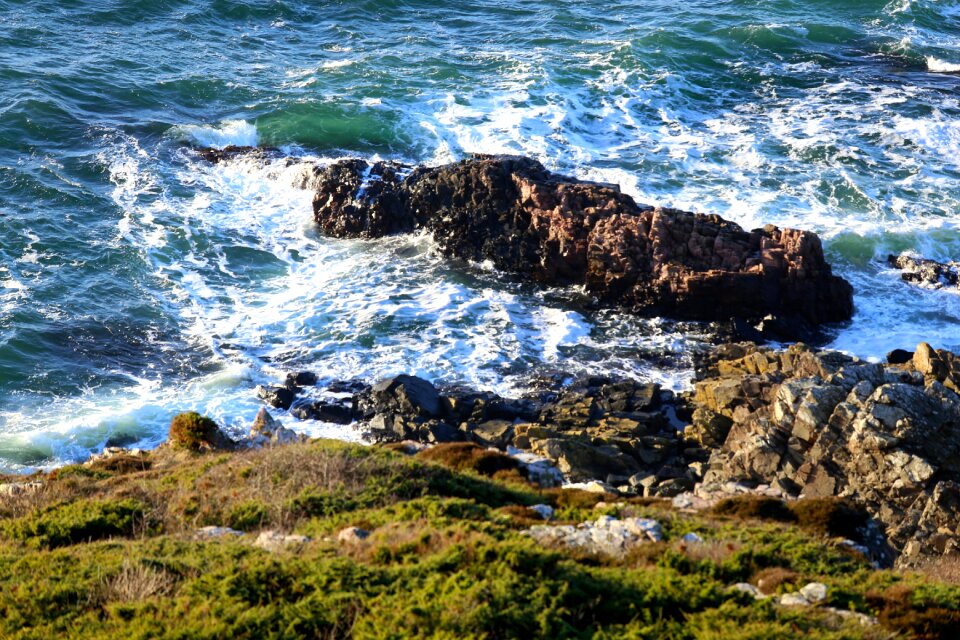 Coast cliff stones
