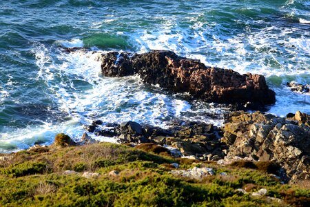 Coast cliff stones photo