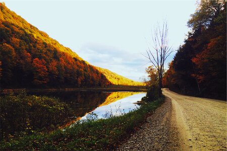 Landscape rural lake photo