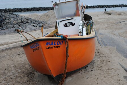 Cutter boat beach