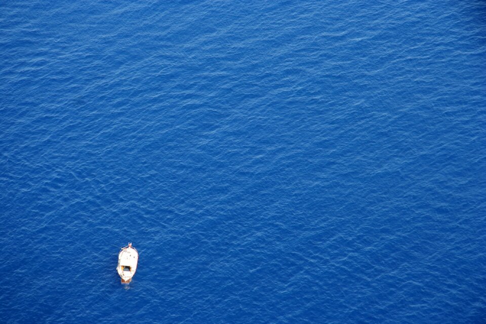 Yacht blue water