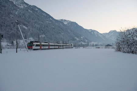 Snow rails switzerland photo