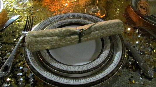Tablecloth gold jute