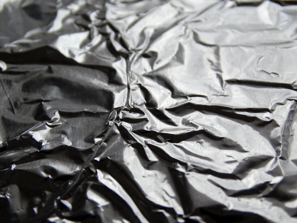 Aluminum foil structure shiny