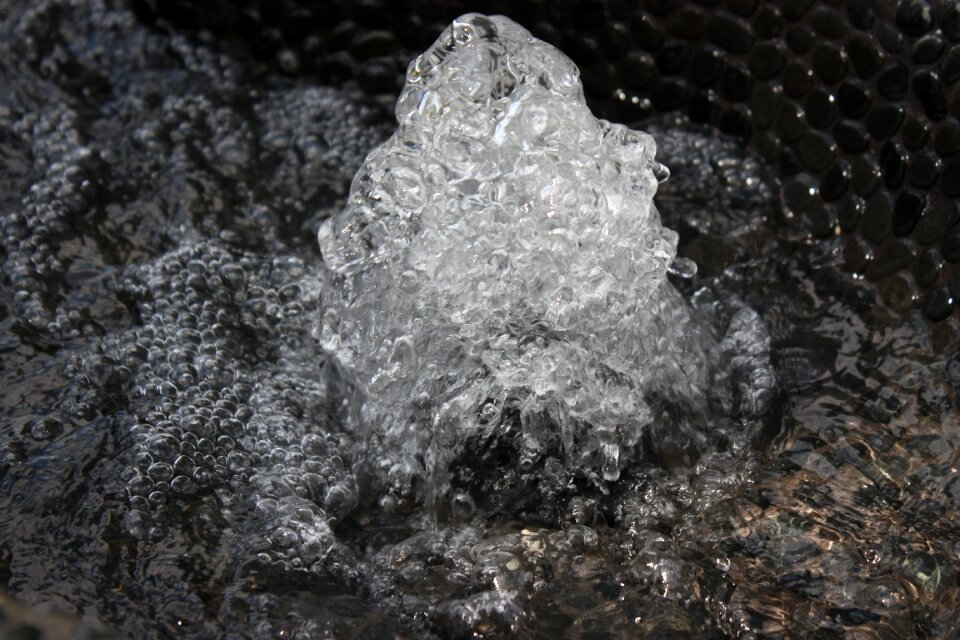 Water liquid gray bubbles