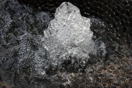 Water liquid gray bubbles photo