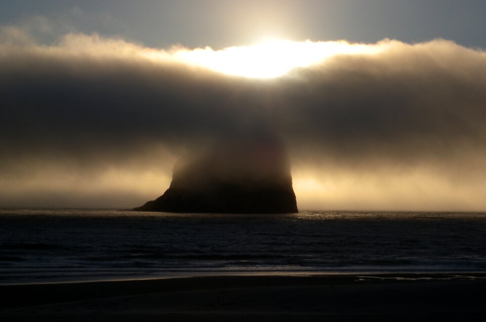 Sunset mist solitude