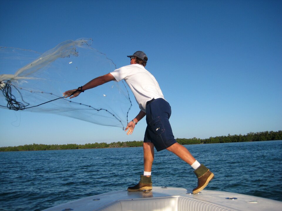Fishing catch man