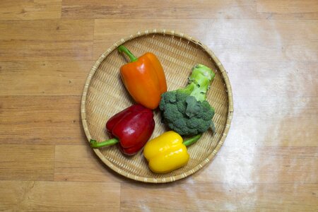 Yellow paprika red paprika orange paprika