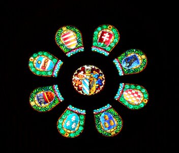 Religion glass coat of arms