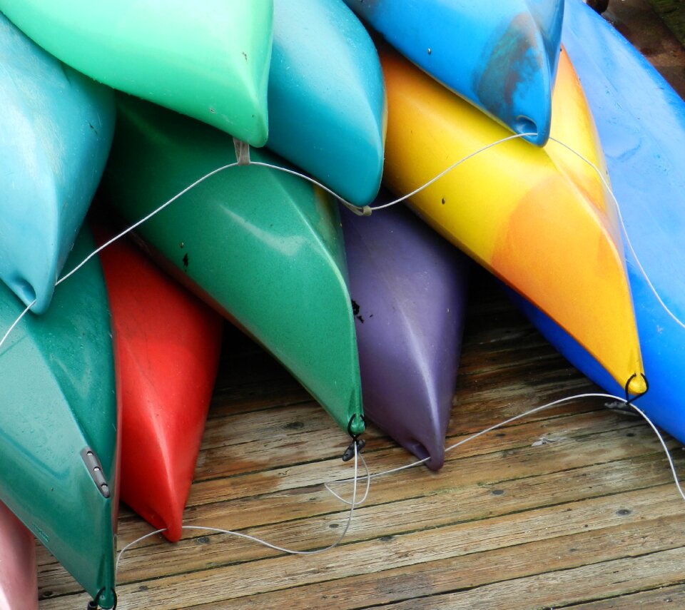Kayaking boating colors