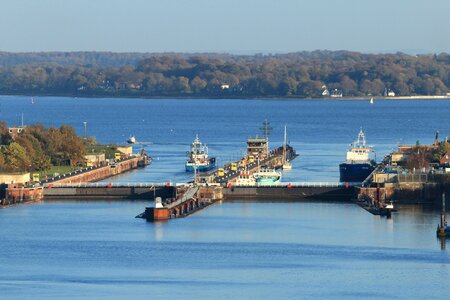 Northern baltic sea channel passage ships photo