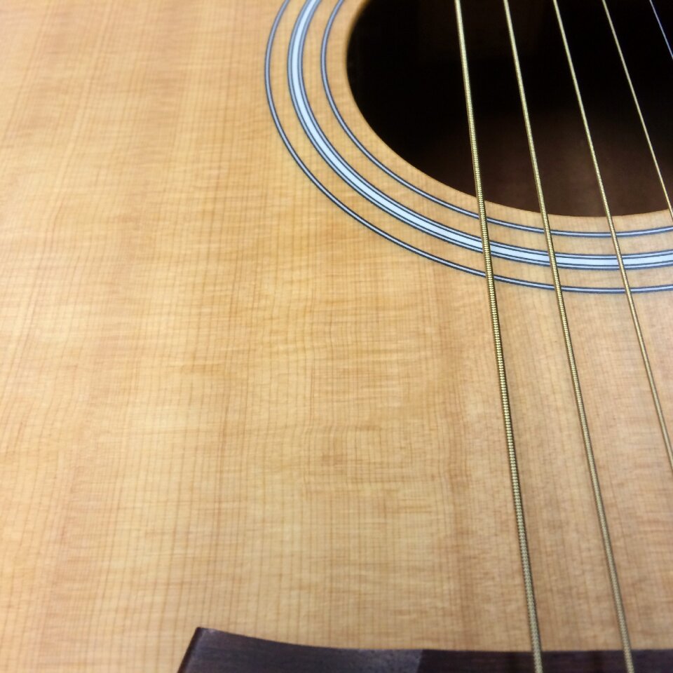 Strings brown guitar
