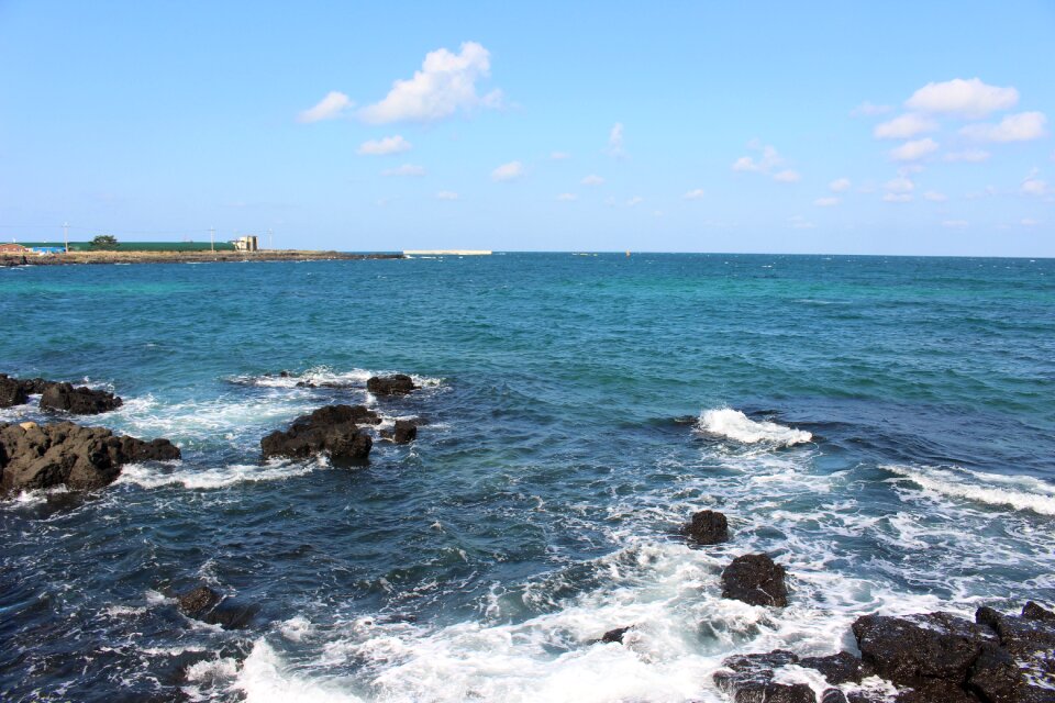 Jeju sea sky beach