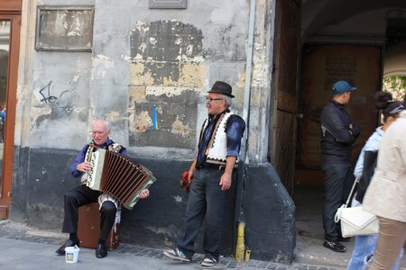 Ukraine lviv street musicians photo
