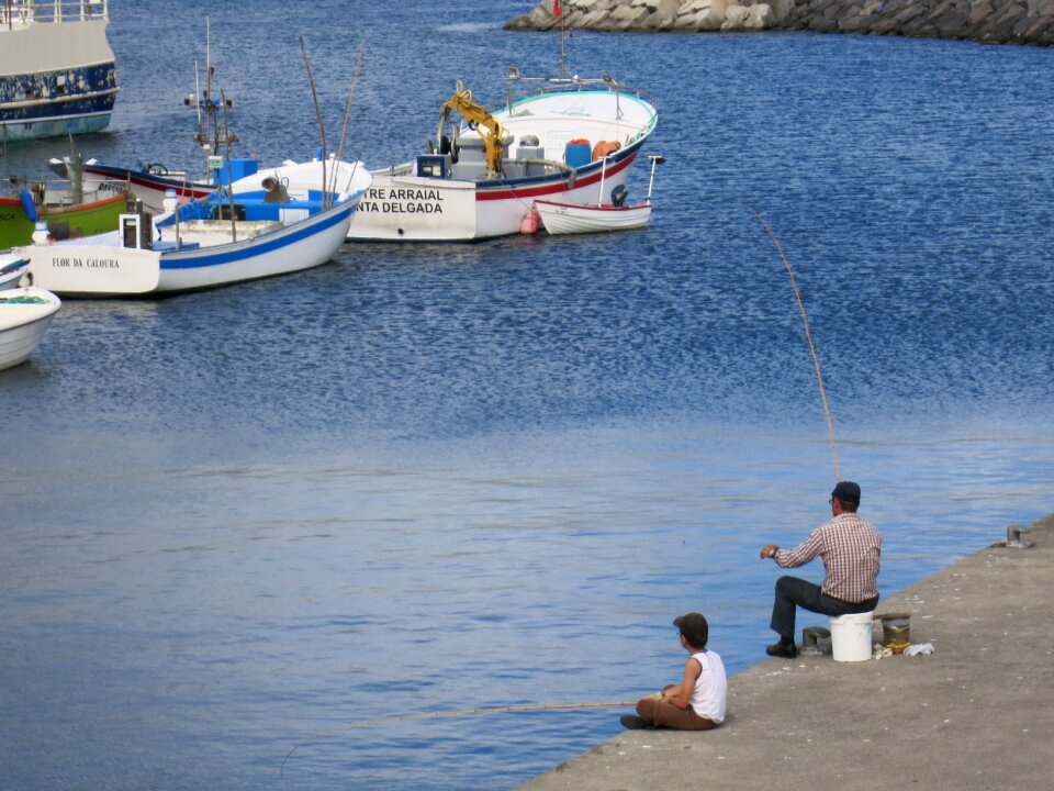 Fisherman fishing fishing rod